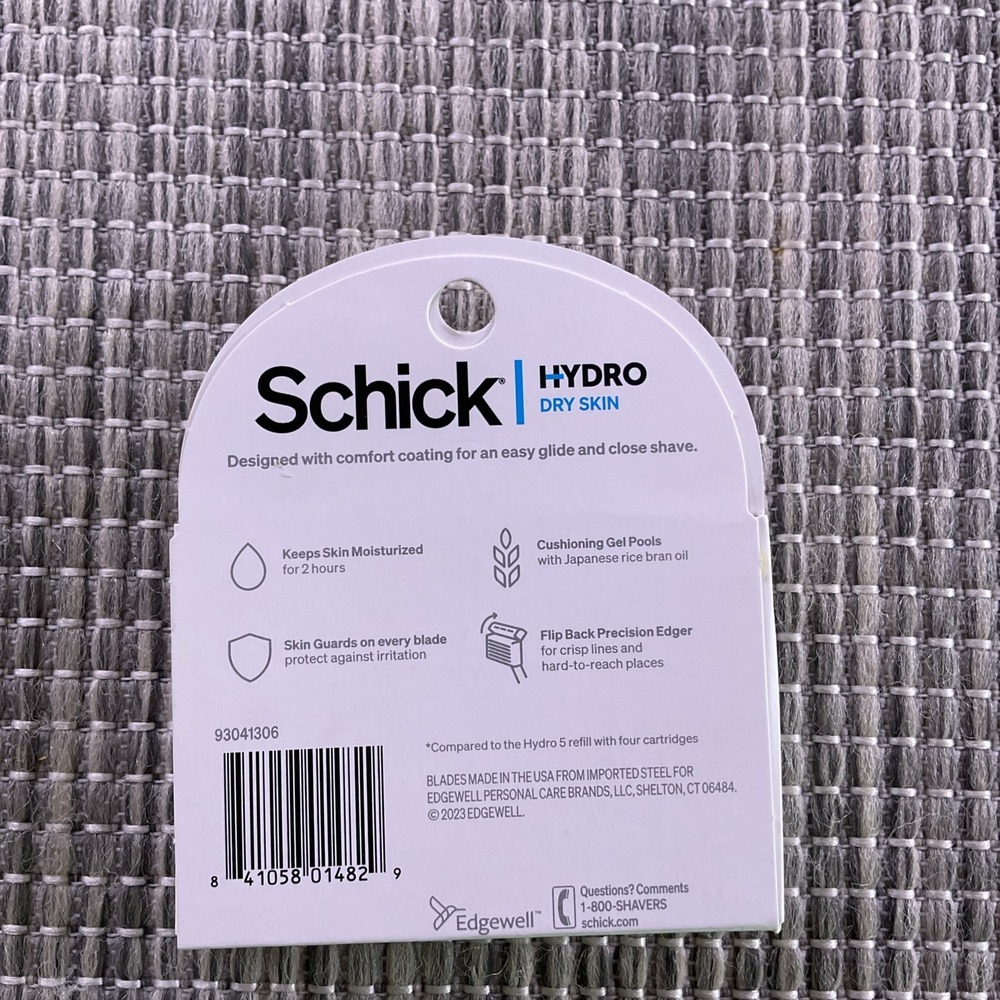 3pk Schick HYDRO Dry Skin Skin Men's 5-Blade Razor 1 Handle & 3 Cart 1x 6 Cart - Picture 3 of 4